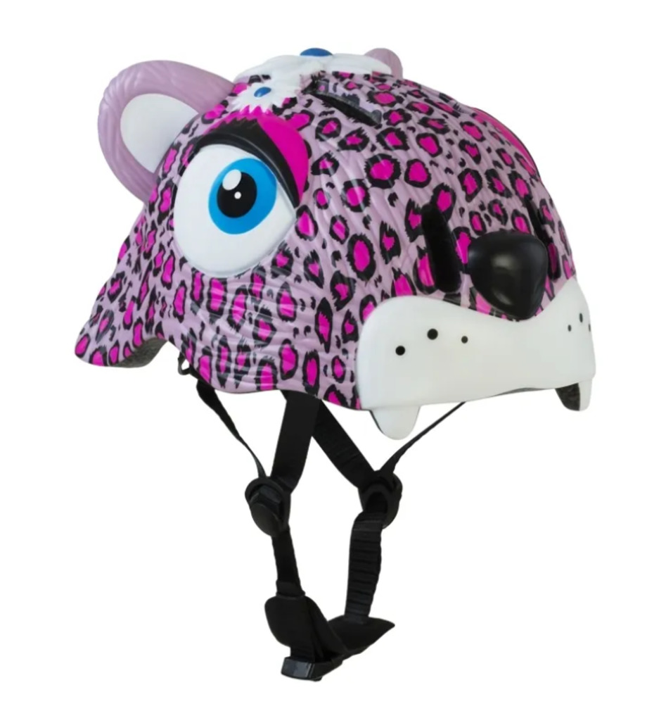 Шлем защитный Crazy Safety Pink Leopard с механизмом регулировки размера 49-55 см - фото 1