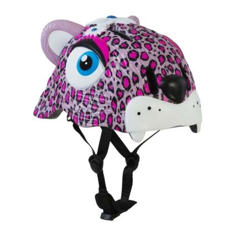 Шлем защитный Crazy Safety Pink Leopard с механизмом регулировки размера 49-55 см