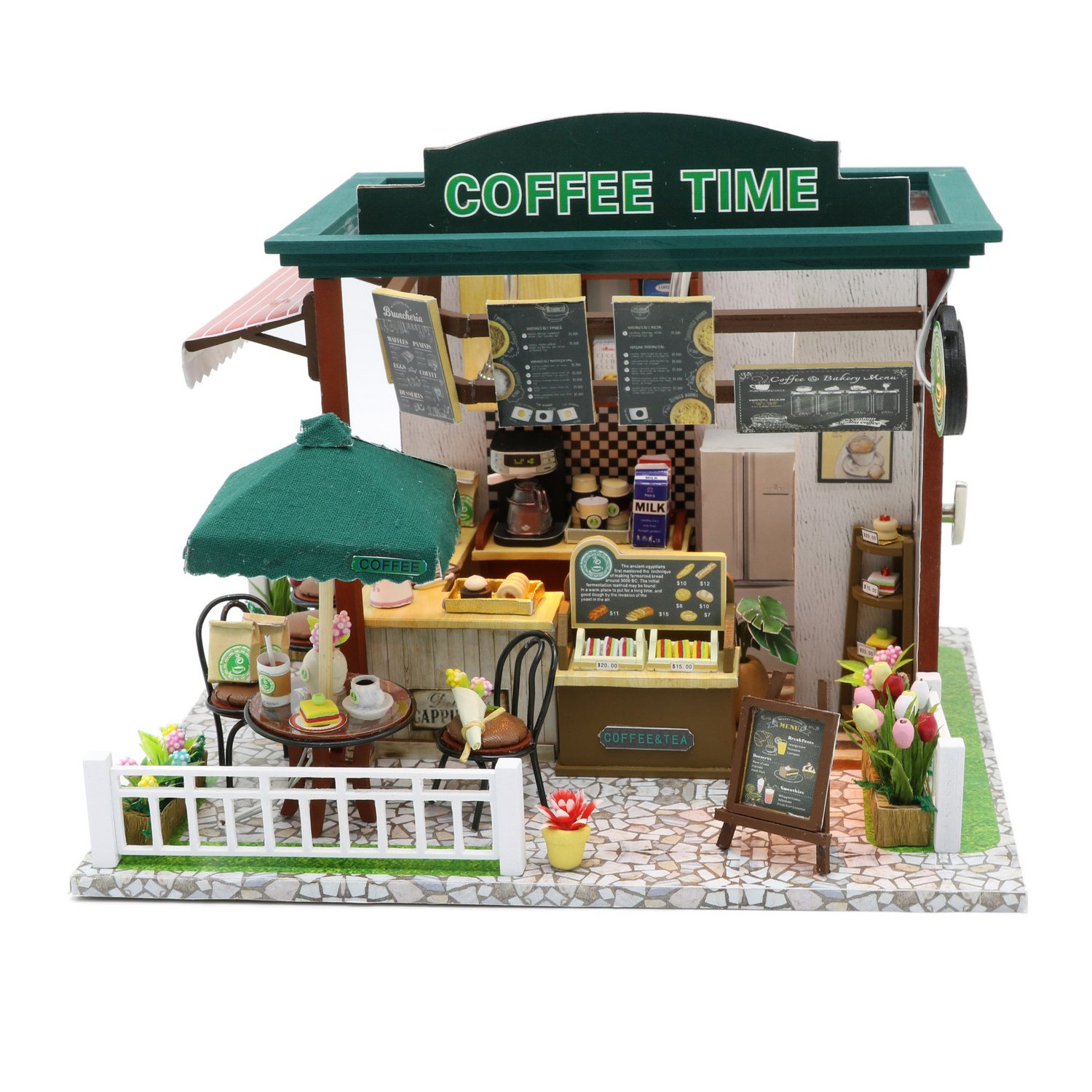 Интерьерный конструктор HitToy Румбокс Кофейня Coffee Time с куполом C006 - фото 2