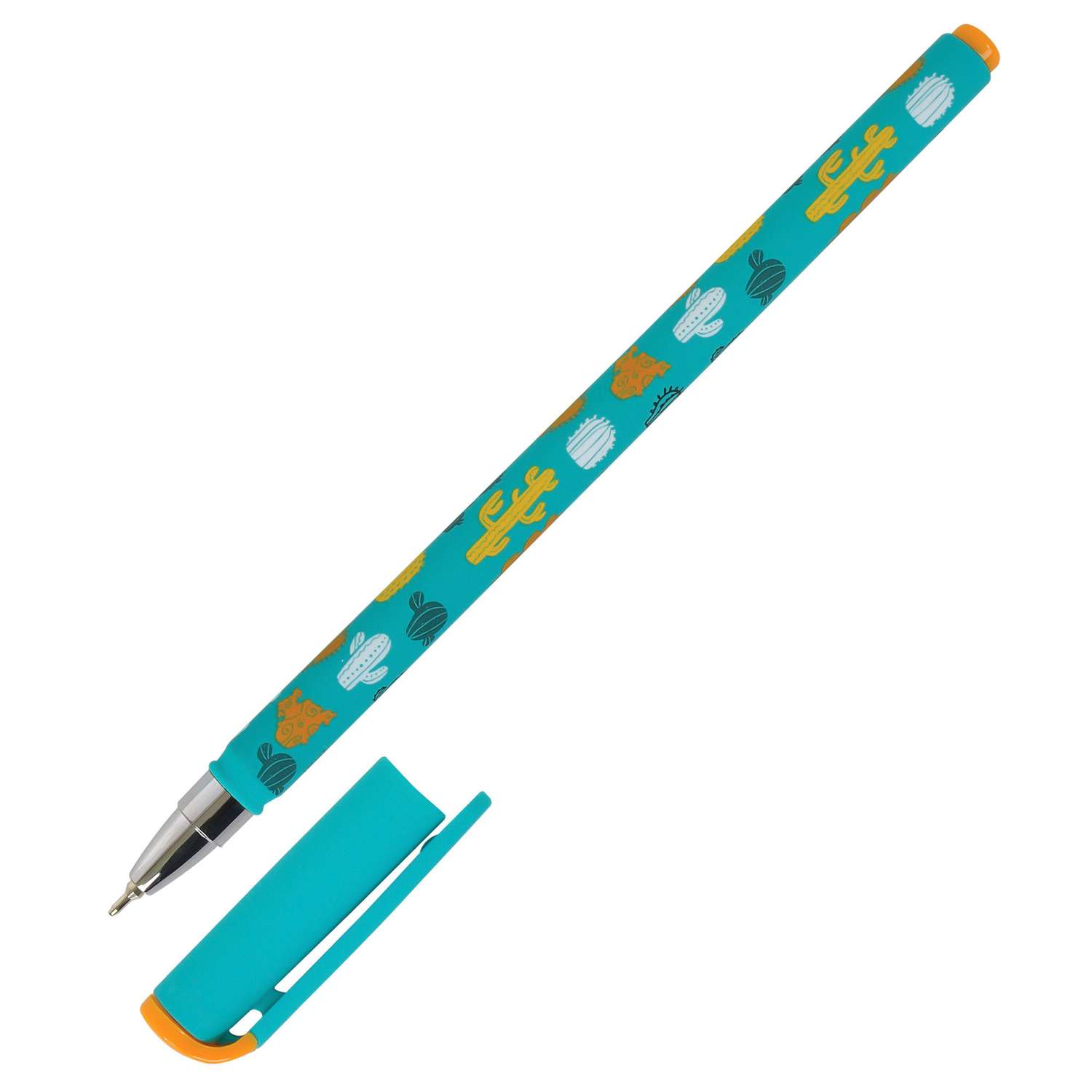 Ручка масляная Lorex Stationery Slim Soft Color Explosion Cactus Синий LXOPSS-CE2 - фото 1