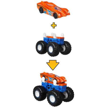 Набор Hot Wheels Monster Trucks Монстр-мейкер с 2машинками и шасси Синий GWW20