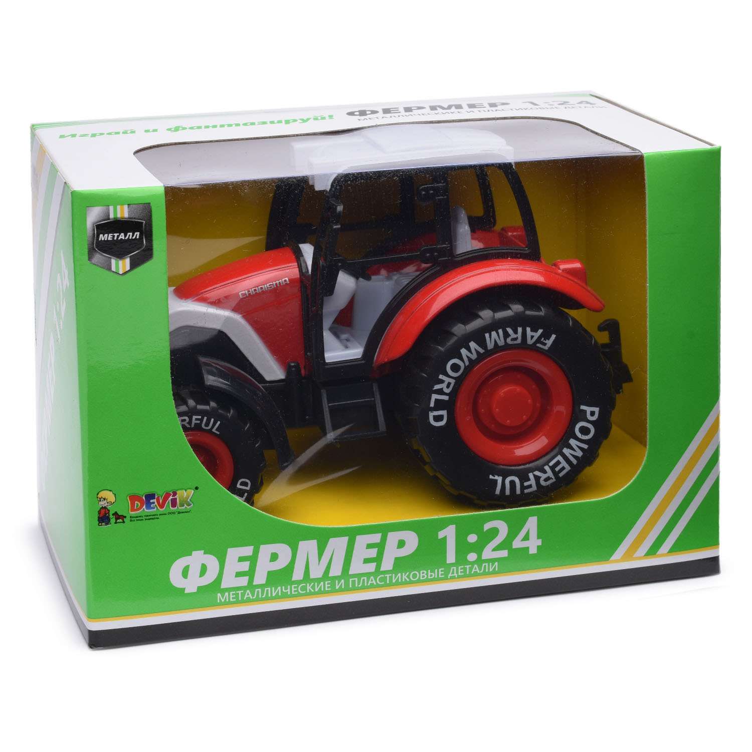 Трактор Devik Toys 16.5 см в ассортименте 3712282 - фото 7