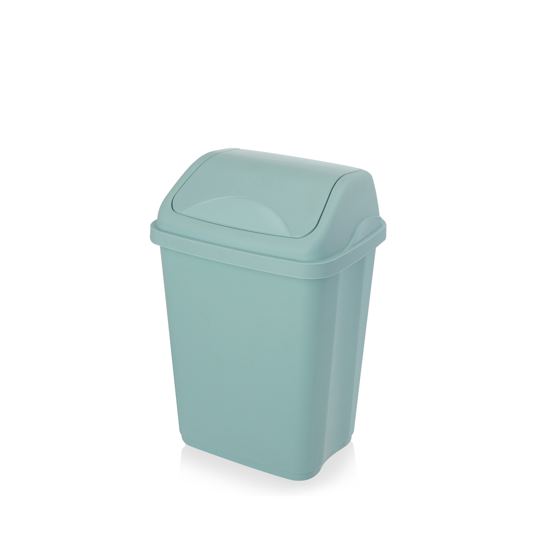Контейнер для мусора elfplast ведро с крышкой 5 л 20.5х16х29 см серо-голубой - фото 3
