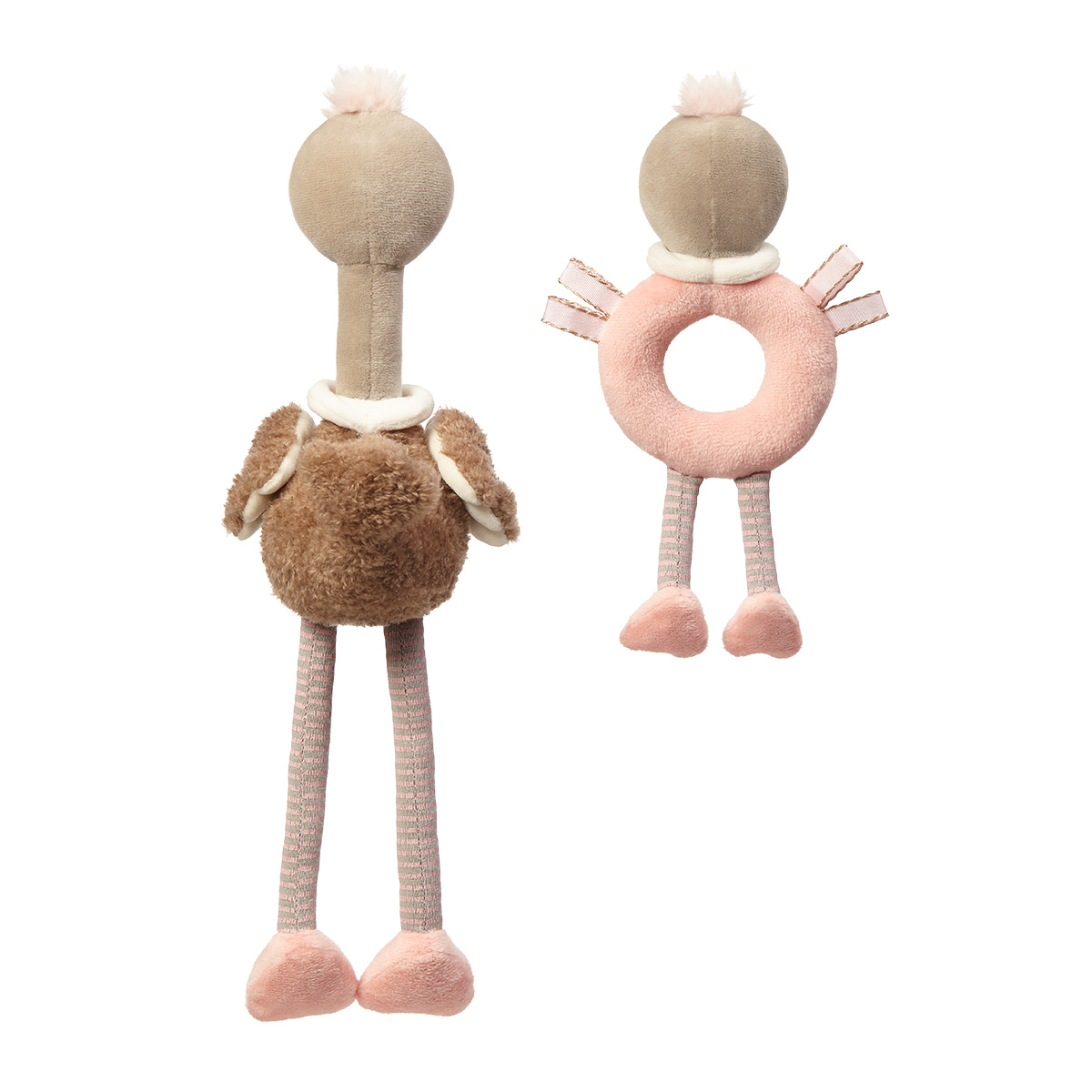 Набор игрушек Babyono Ostrich Family 2 шт с шелестящими элементами и пищалкой - фото 10