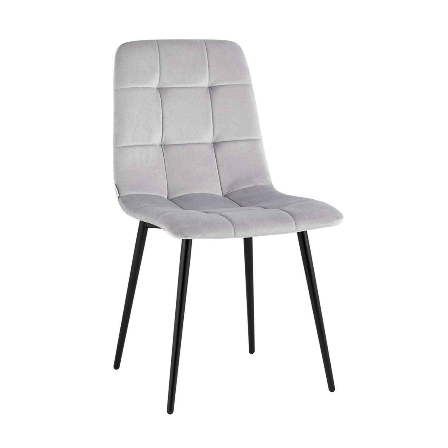 Комплект стульев Stool Group Одди велюр светло-серый 4 шт - фото 2