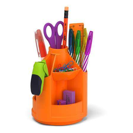 Набор настольный ERICH KRAUSE Mini Desk Neon Solid вращающийся оранжевый