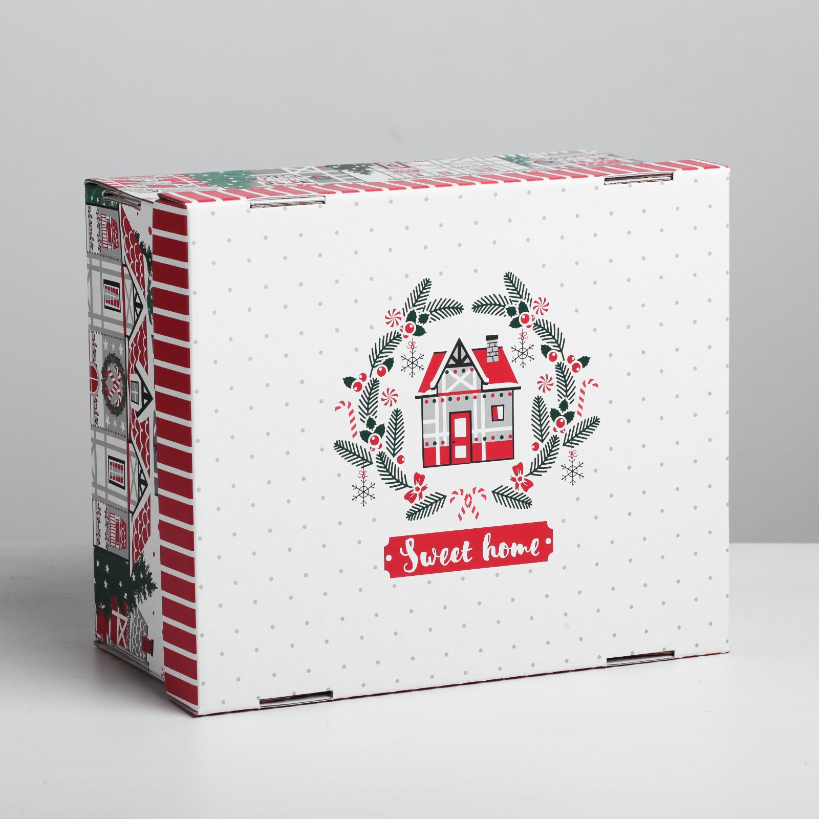 Складная коробка Дарите Счастье «Sweet home». 31.2×25.6×16.1 см - фото 2