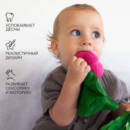 Прорезыватель комфортер OLI and CAROL MINI DOUDOU teether ramona the radish из натурального каучука