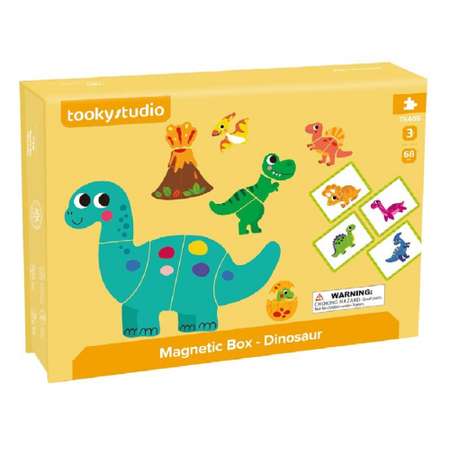 Пазлы магнитные Tooky Toy Динозавры TK405