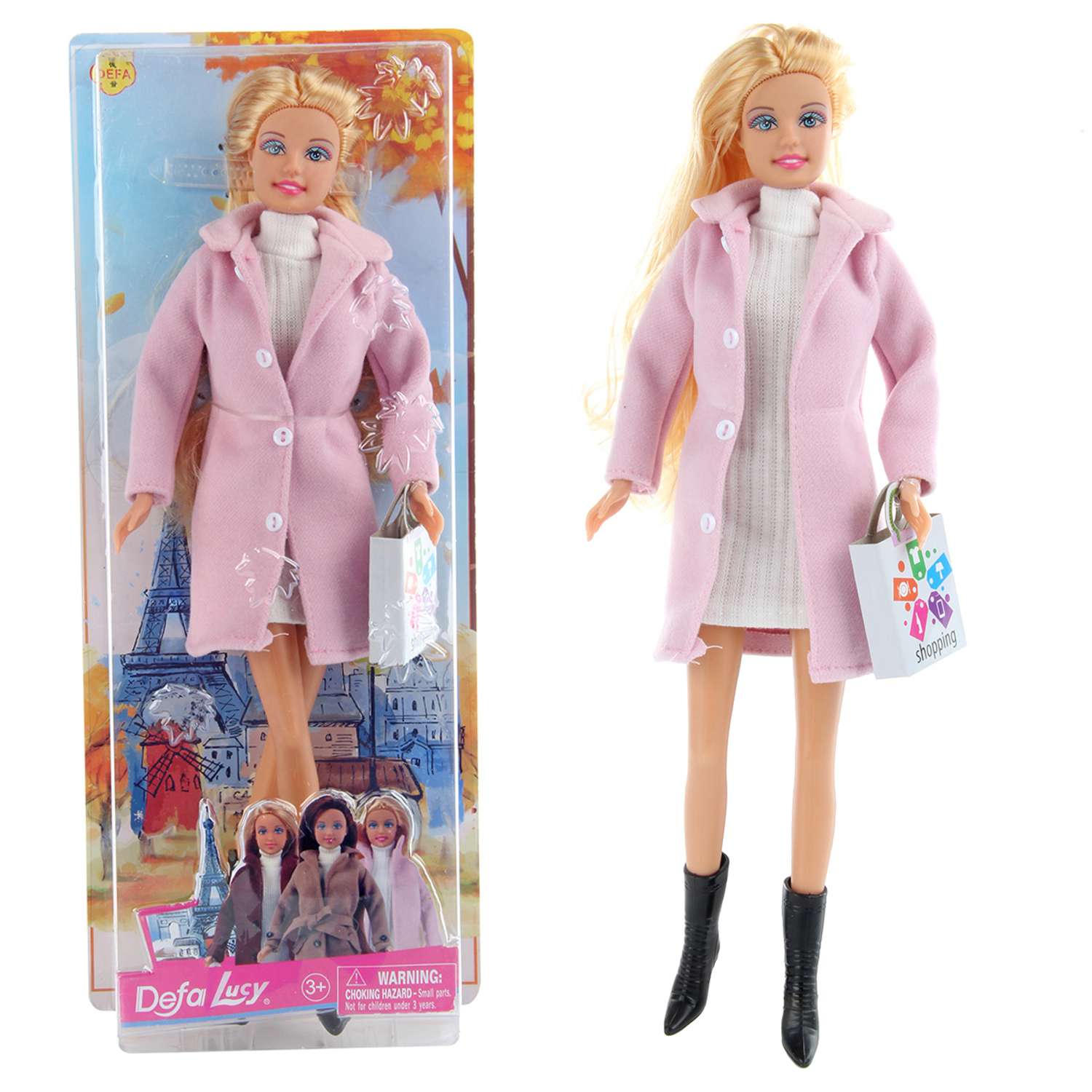Кукла модель Барби Veld Co в одежде пальто платье сапожки 116300 - фото 2