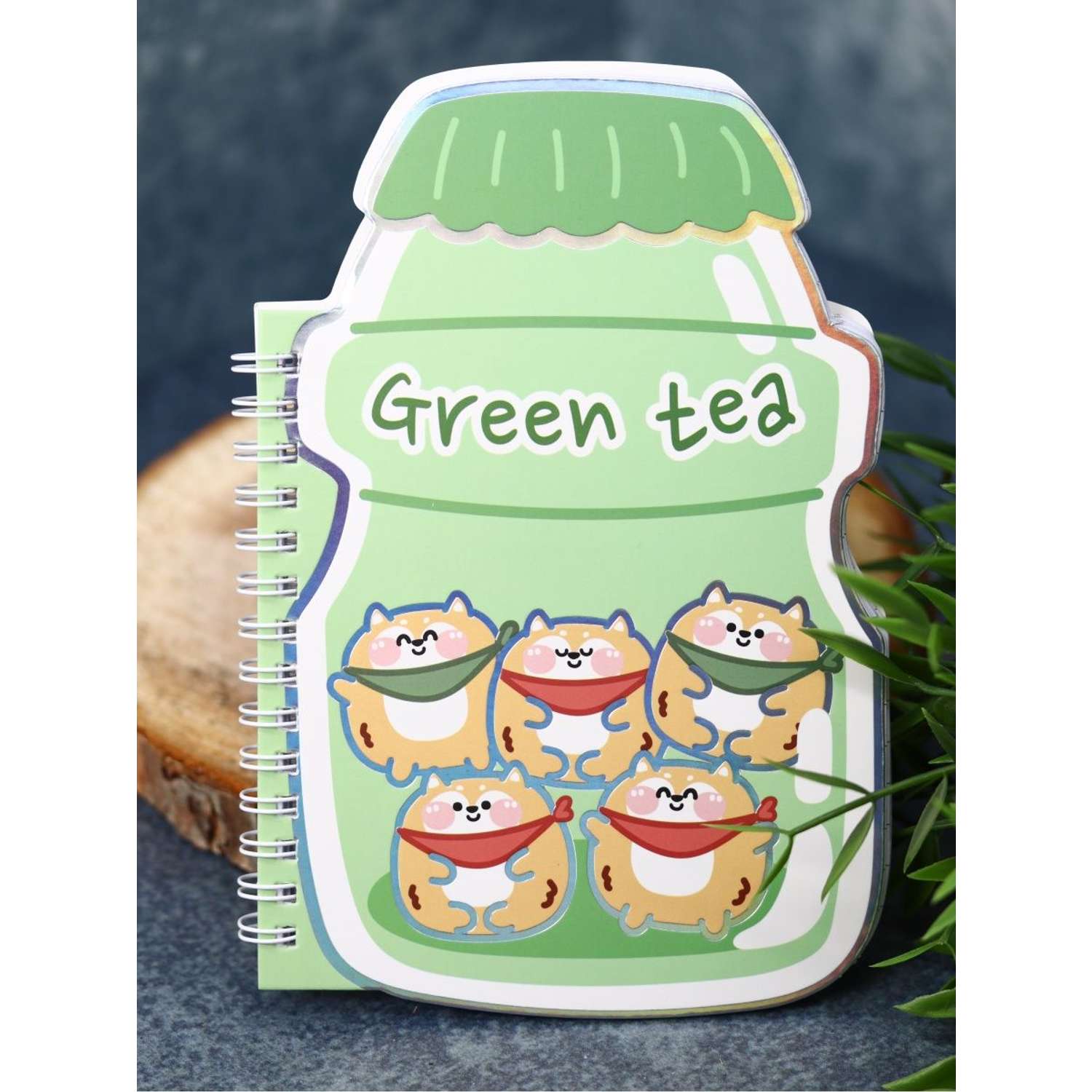 Блокнот на спирали iLikeGift Green tea 60 листов - фото 1