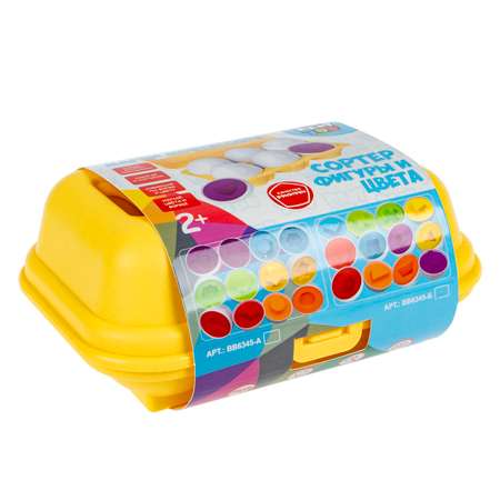 Сортер BONDIBON Яйца Фигуры и цвета 6 штук в лотке серия Baby You