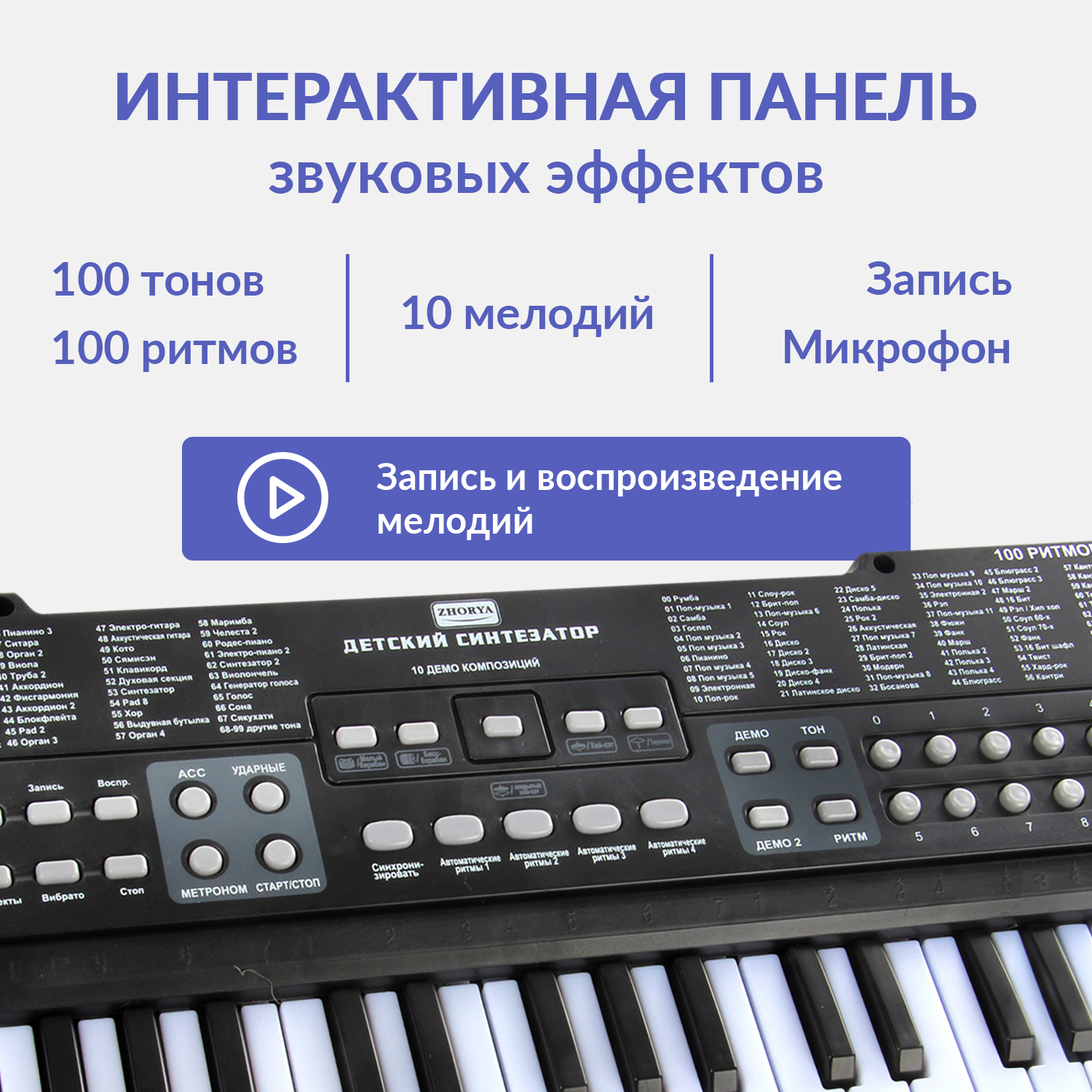 Синтезатор детский FAIRYMARY с микрофоном страна производства Китай  PIANO032 купить по цене 3106 ₽ в интернет-магазине Детский мир