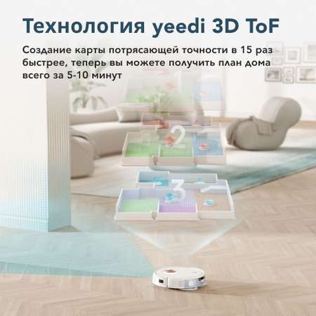 Робот-пылесос влажная уборка YEEDI Floor 3+