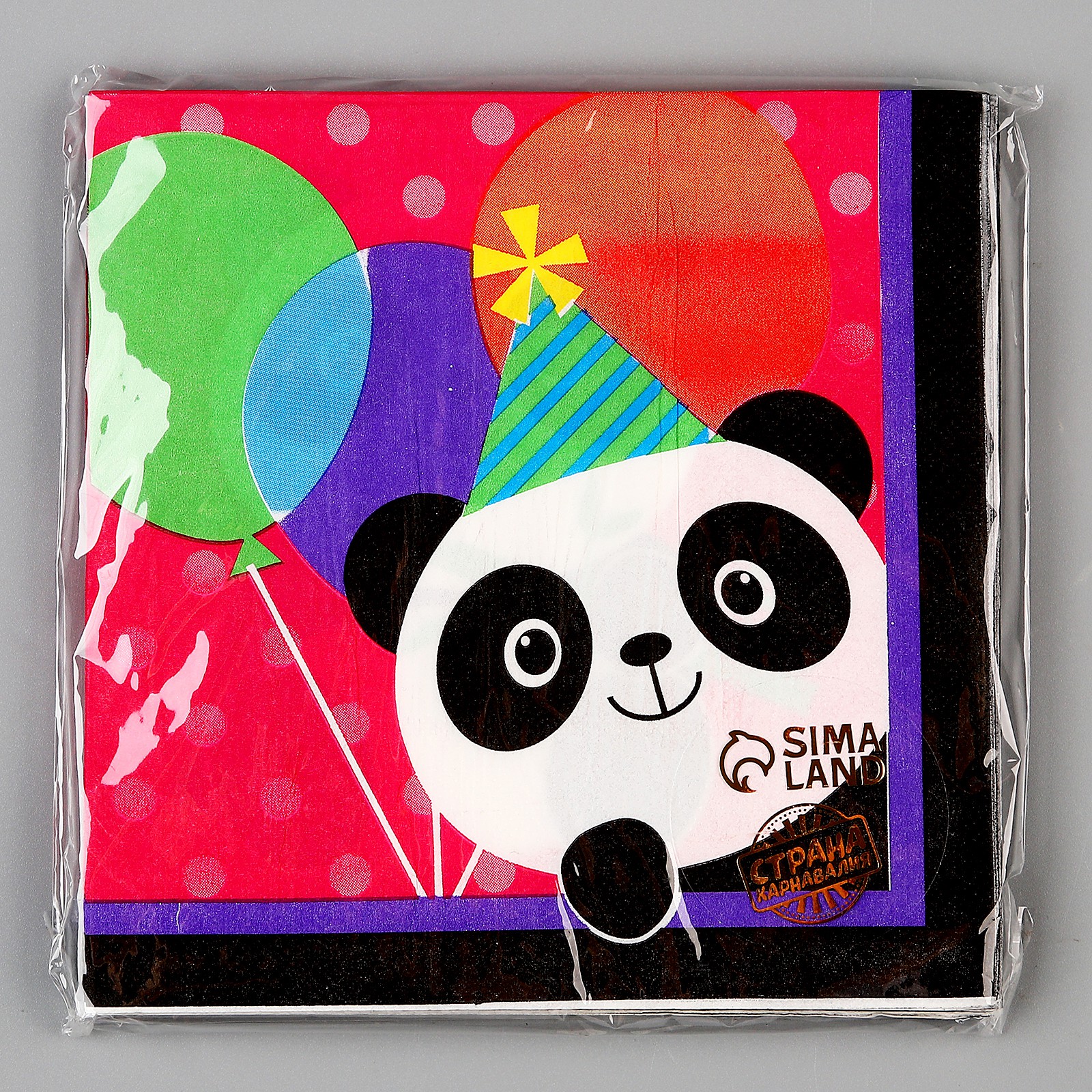 Салфетки Страна карнавалия бумажные «Панда с шариками» в наборе 20 шт. - фото 5