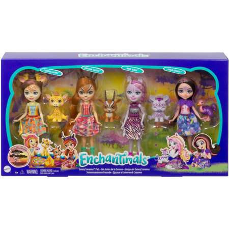 Набор Enchantimals Друзья в Солнечной Саванне куклы+фигурки GYN57