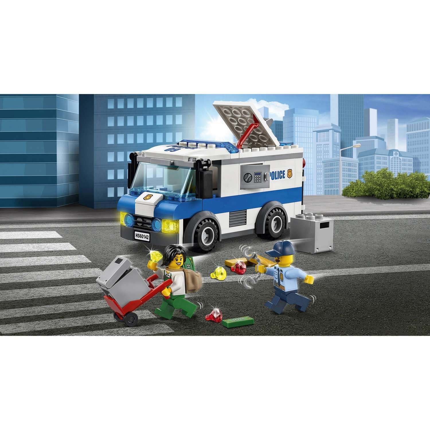 Конструктор LEGO City Police Инкассаторская машина (60142) купить по цене  5490 ₸ в интернет-магазине Детский мир