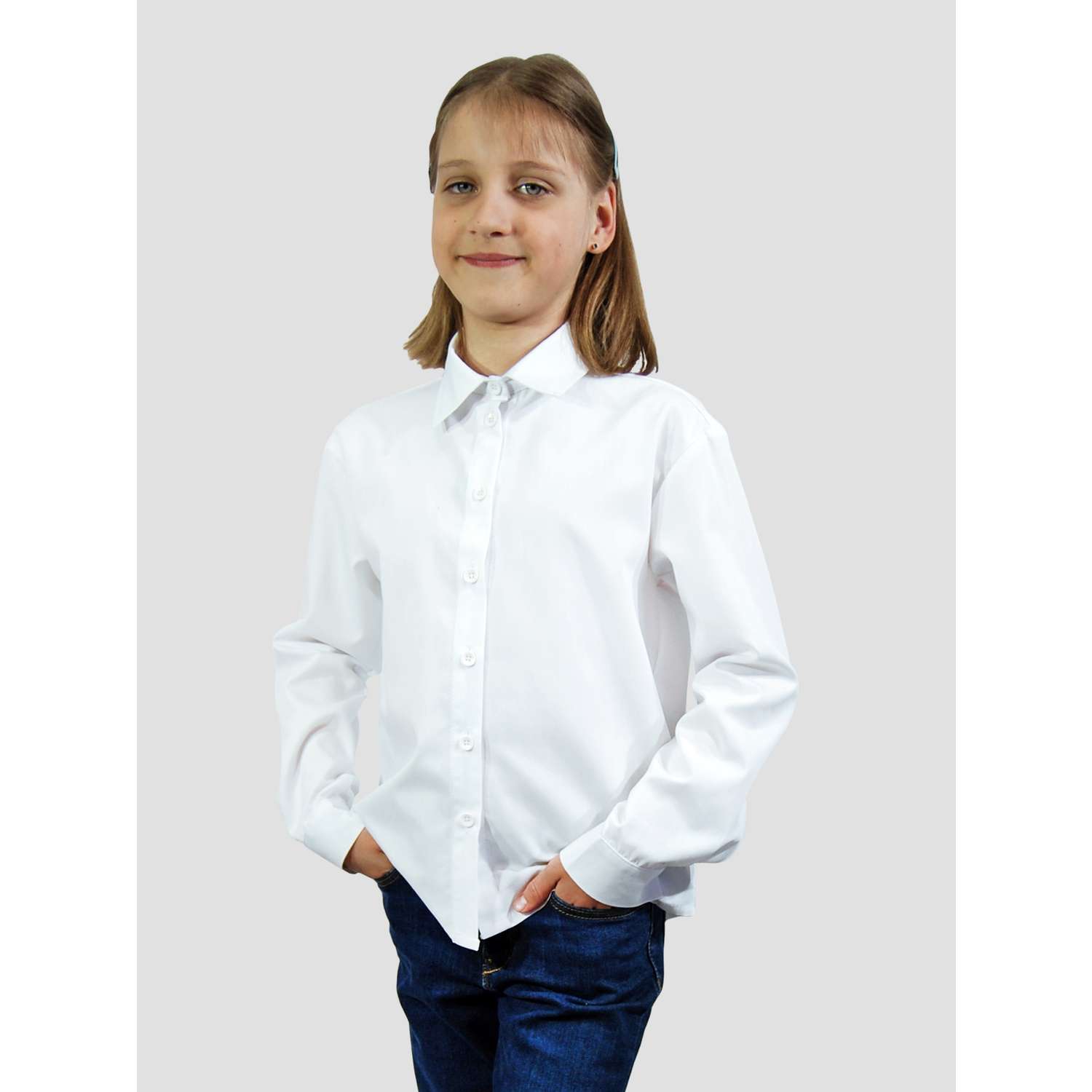 Рубашка IRINA EGOROVA RUB-Kids-Classic_белый - фото 1