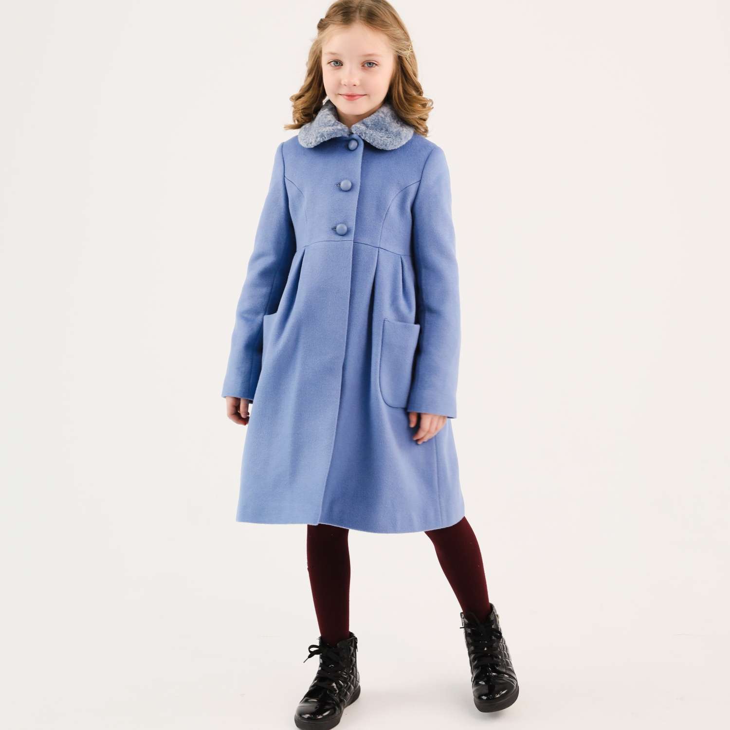 Пальто Smiths brand E5s_голубой - фото 1