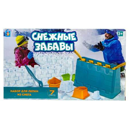 Игровой набор 1TOY Снежные забавы для лепки замков 7 предметов