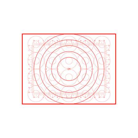 Набор ковриков RUGES для раскатки и выпечки теста красный