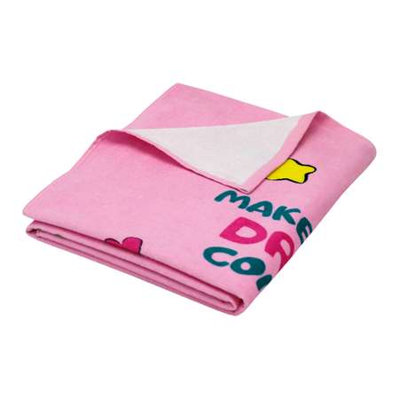 Махровое полотенце Bravo Единорожка 120х120 см розовый