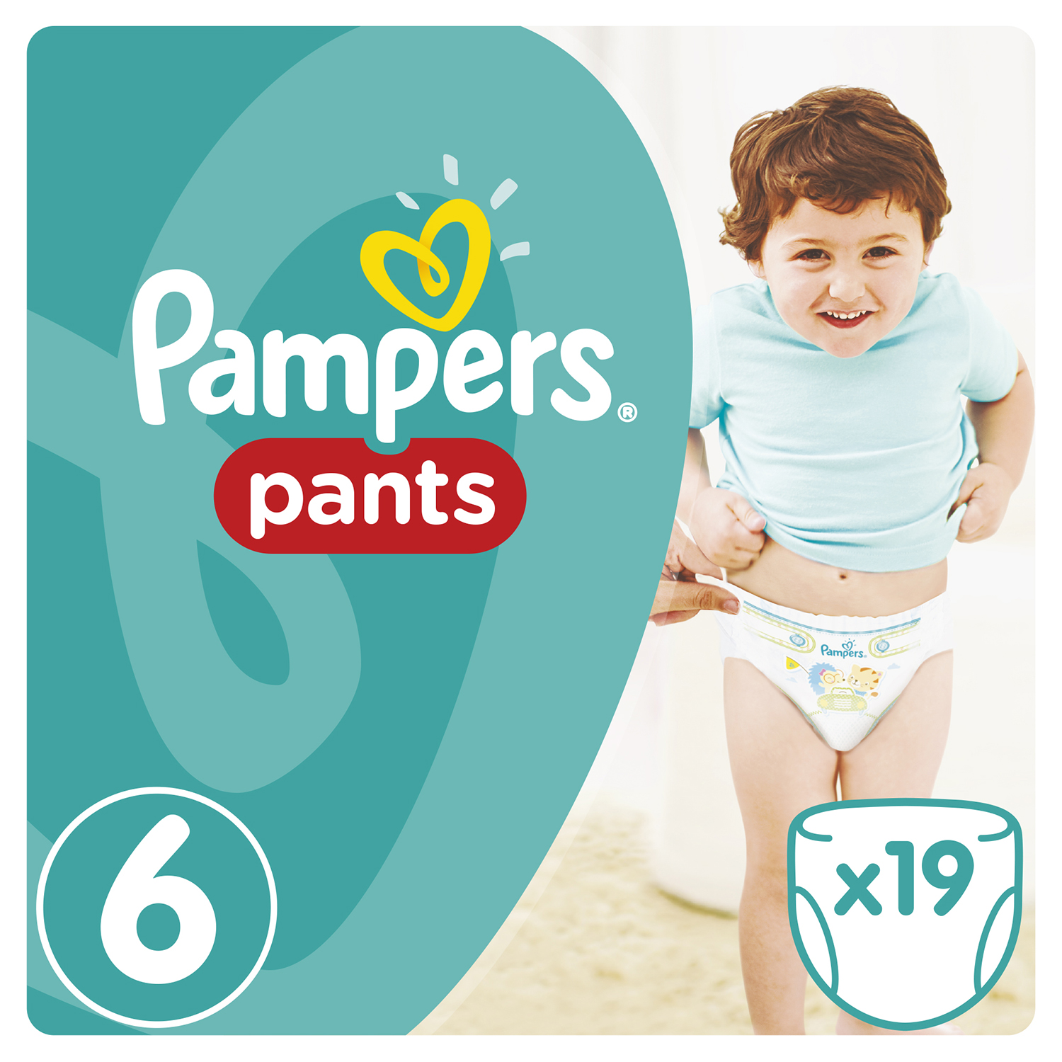 Подгузники-трусики Pampers Pants Средняя 16+кг 19шт - фото 1