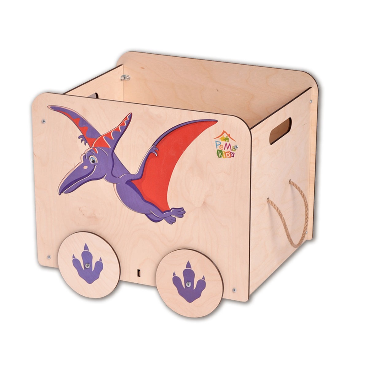 Ящик для игрушек Pema kids фанера Дино Фиолет 36.5х35х46 см - фото 2