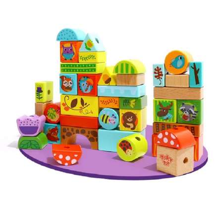 Шнуровка Tooky Toy Лес 40 элементов TY849