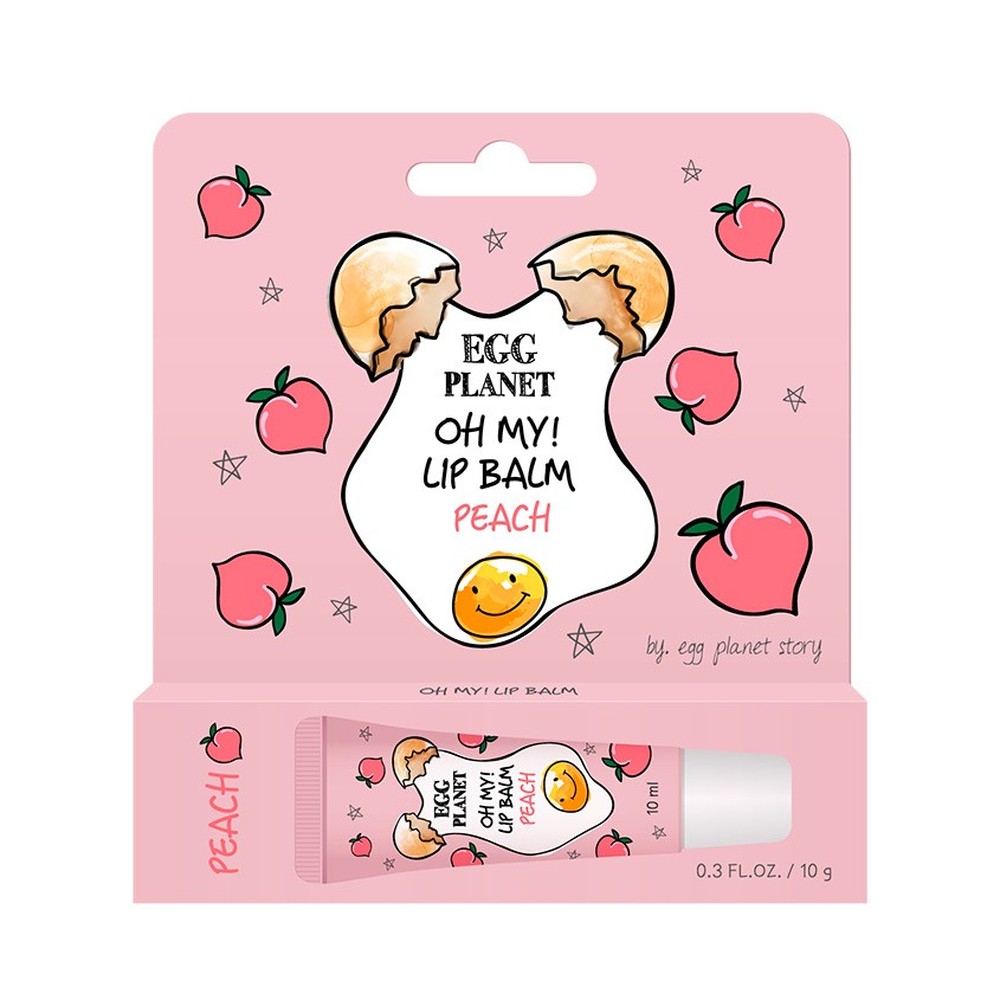 Бальзам для губ Egg Planet Oh my! lip balm персик увлажняющий 10 г - фото 4