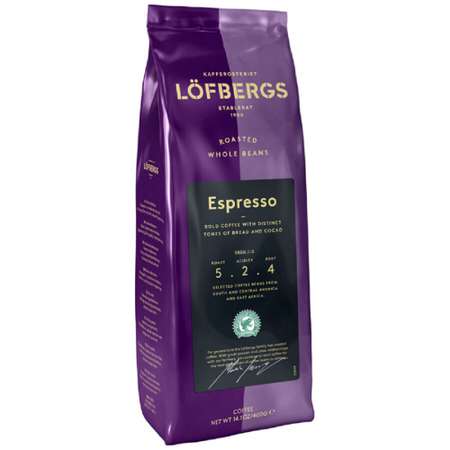 Кофе в зернах Lofbergs Espresso 400гр