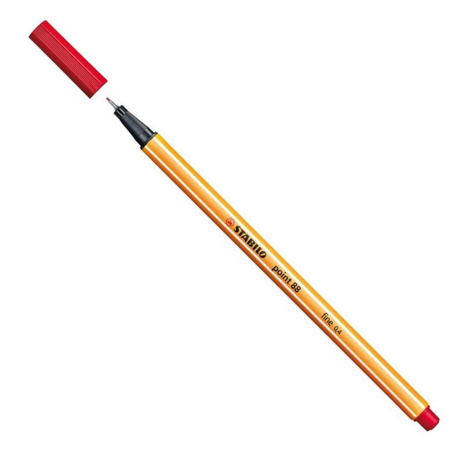 Ручка капилярная STABILO красная 04мм - фото 1