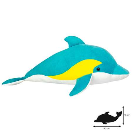 Мягкая игрушка All About Nature Дельфин 40см серия Морские обитатели