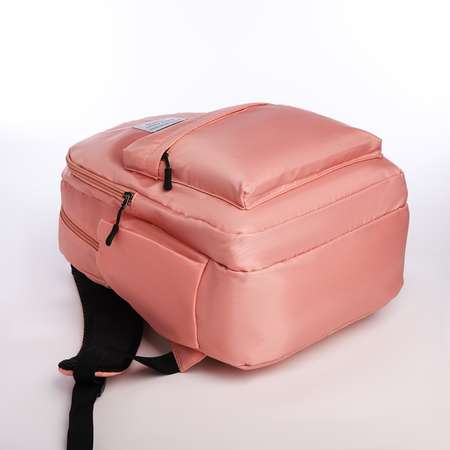 Рюкзак Sima-Land молодёжный из текстиля на молнии 5 карманов цвет розовый