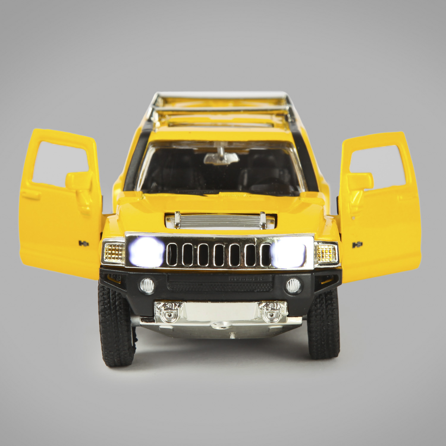 Машинка Mobicaro 1:32 Hummer H3 Желтая 68321 68321 - фото 8