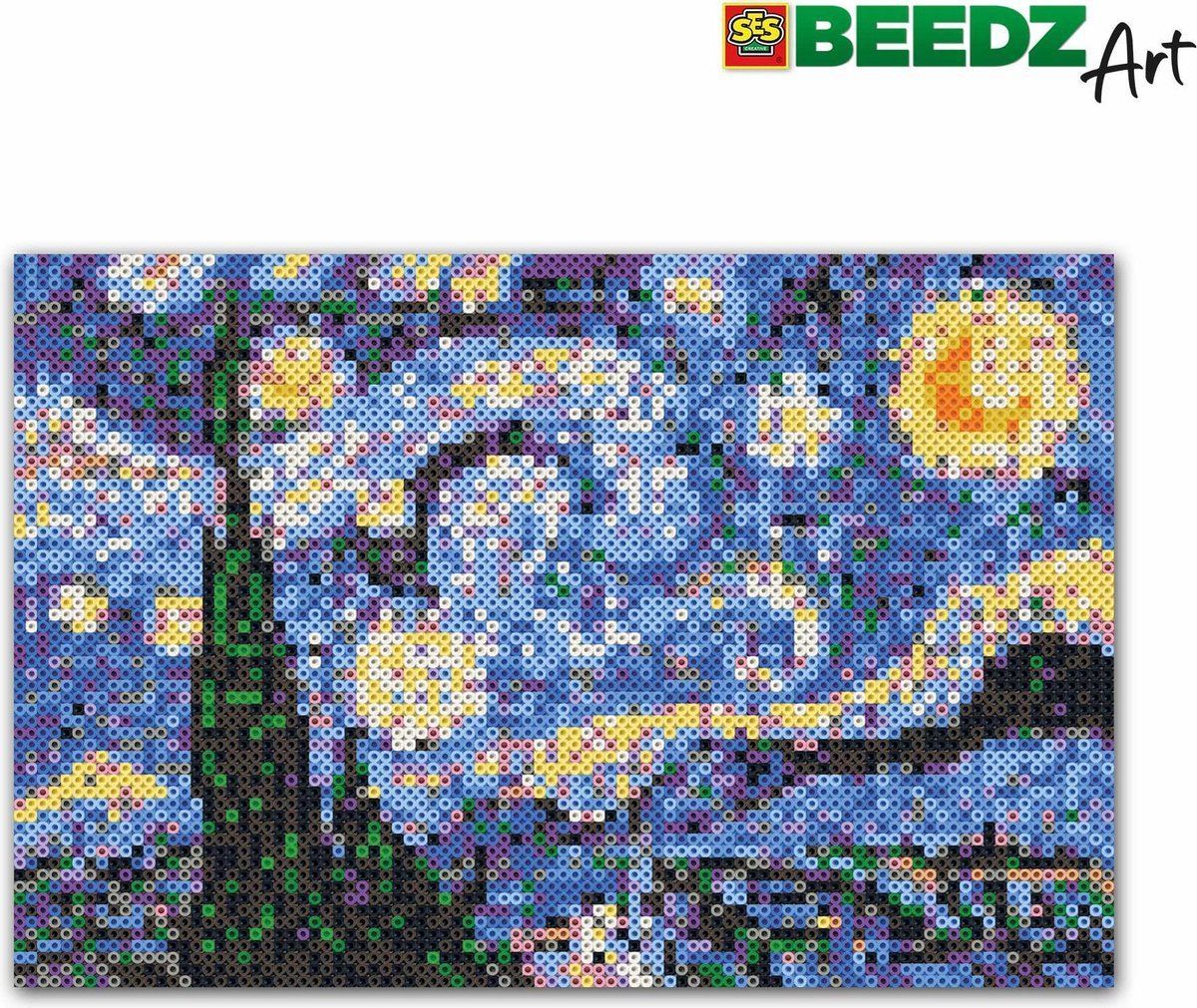 Набор для творчества SES CREATIVE Термомозаика Ван Гог - Звездная ночь 7000 шт разноцветных бусин - фото 2