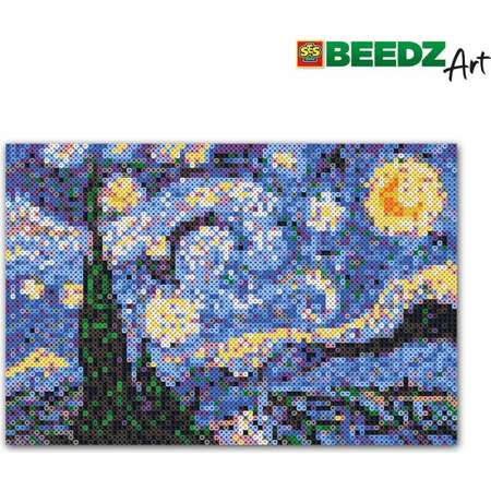 Набор для творчества SES CREATIVE Термомозаика Ван Гог - Звездная ночь 7000 шт разноцветных бусин