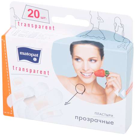 Набор пластырей Matopat Transparent 20шт