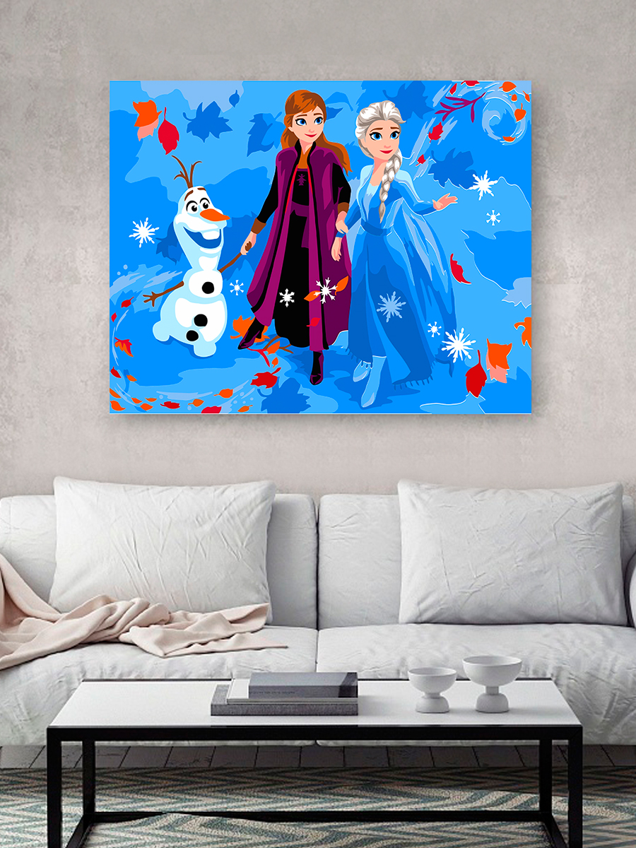 Картина по номерам ARTOP Набор для творчества холст на подрамнике 40х50 см Frozen - фото 2