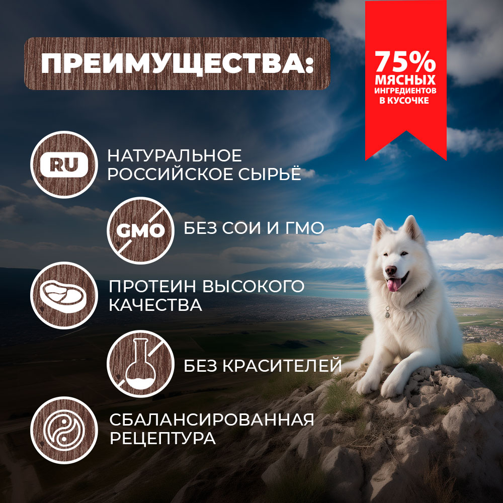 Консервы для собак Родные корма говяжьи кусочки в соусе по-хански 970г - фото 2