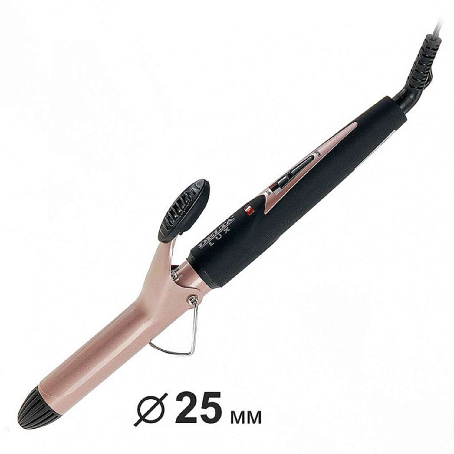 Стайлер для завивки волос Delta Lux DL-0626 коричневый с керамическим покрытием 25 Вт - фото 1