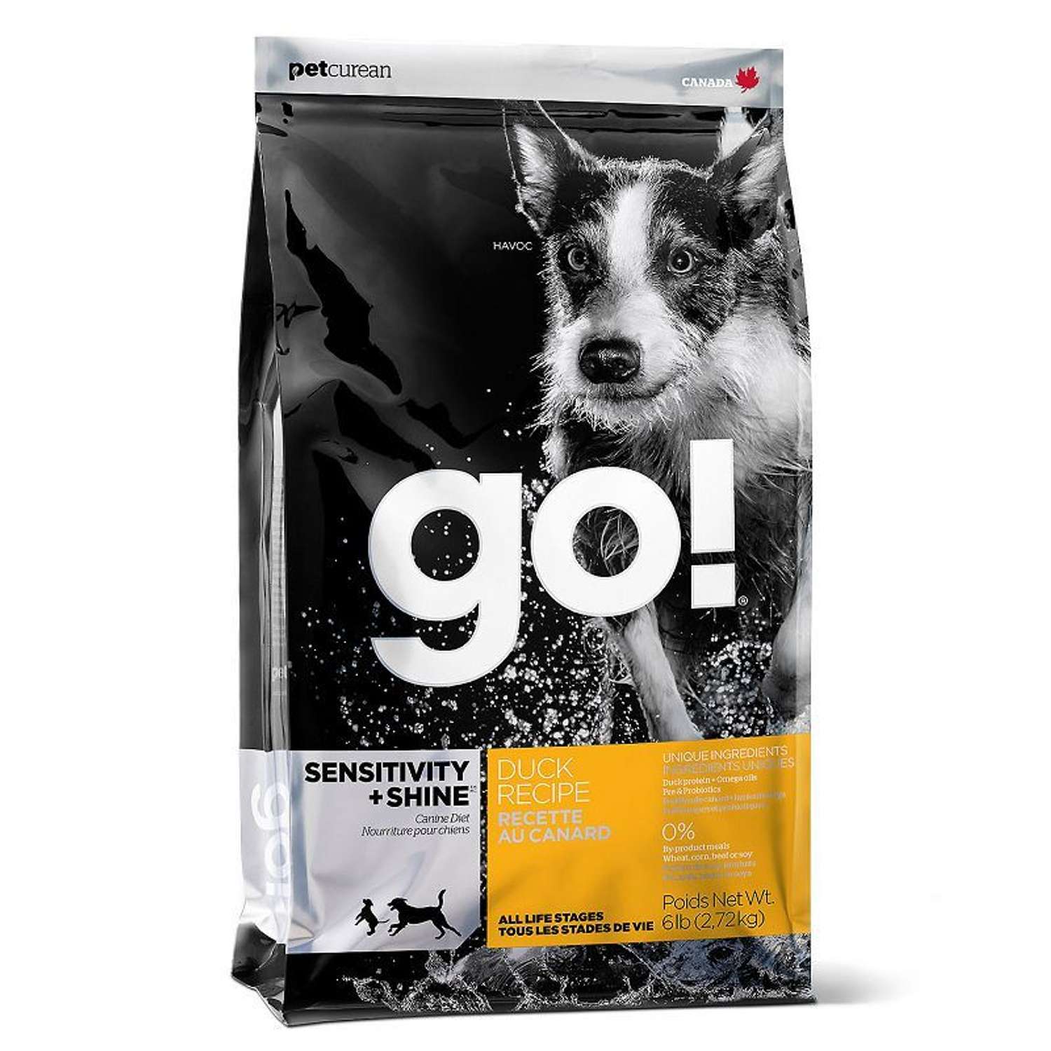 Корм для собак GO 5,44кг с уткой и овсянкой сухой - фото 1