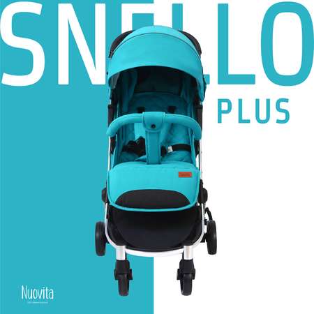 Коляска прогулочная Nuovita Snello Plus Бирюзовый бархат