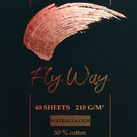 Скетчбук ТМ FlyWay Черный минимализм 40 листов 350х160 мм 210 г/м2