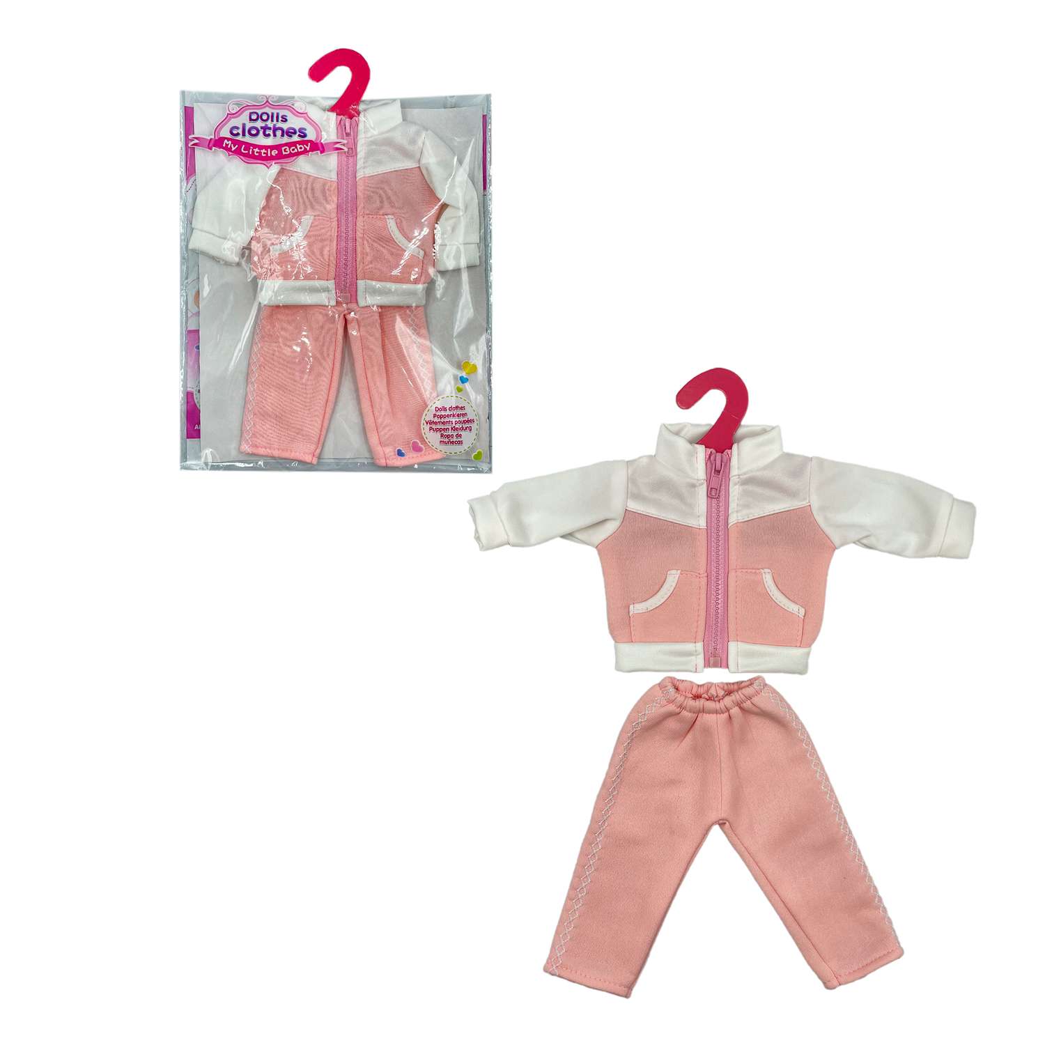 Одежда для пупса SHARKTOYS для кукол 38-43 см куртка и штаны розовый 33800017 - фото 5