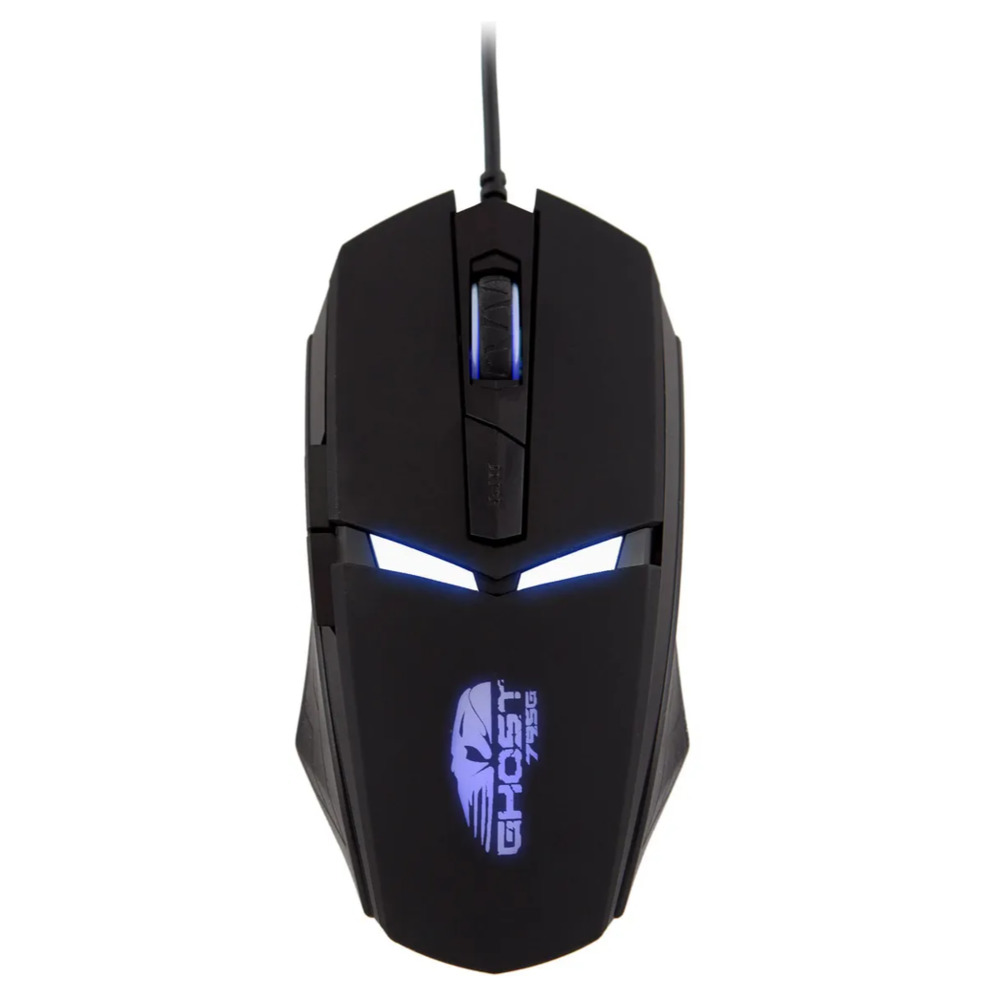 Мышь OKLICK 795G GHOST черный оптическая (2400dpi) USB игровая (5but) - фото 1