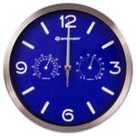 Часы настенные Bresser MyTime ND DCF Thermo/Hygro 25 см синие