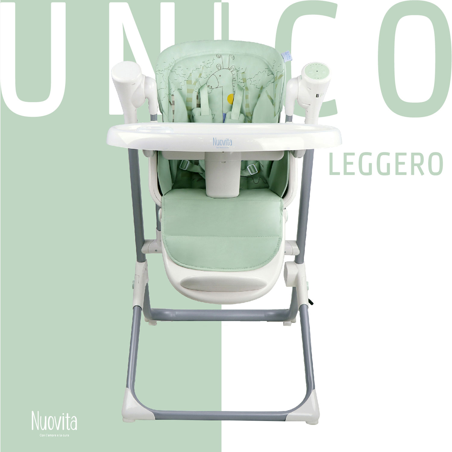 Стульчик для кормления Nuovita Unico Leggero Giraffa verde NUO_TY868_530 - фото 3