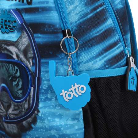 Рюкзак Totto Snorkel Черно-голубой MA04SNK002-20100-1CC