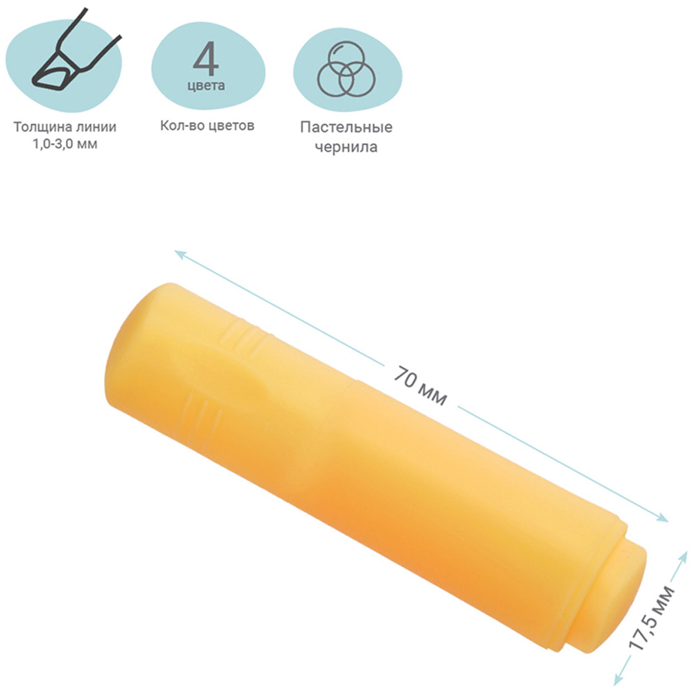 Набор текстовыделителей Meshu Pomadka 04 цвет 1-3мм мини скошенный трехгранный - фото 2